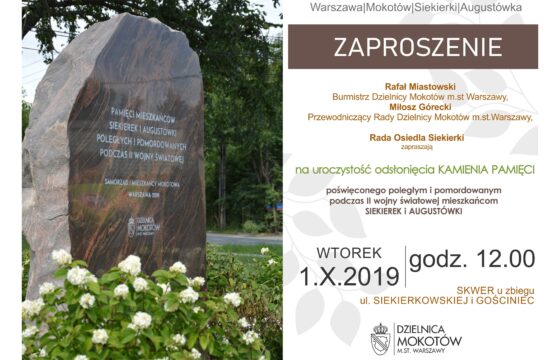 Zdjęcie przedstawia obelisk - kamień pamięci.